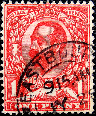 Великобритания 1911 год . Король Георг V . 1 p . Каталог 2,50 £. (5)
