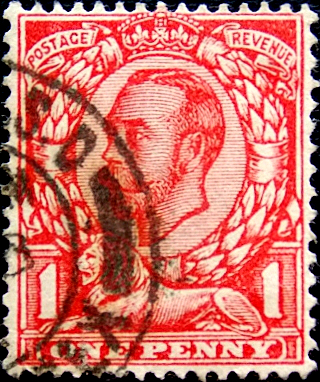 Великобритания 1911 год . Король Георг V . 1 p . Каталог 2,50 £. (6)