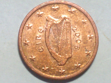 Ирландия, 1 Евро цент, евроцент, цента, (1 cent) 2008 года; _248_