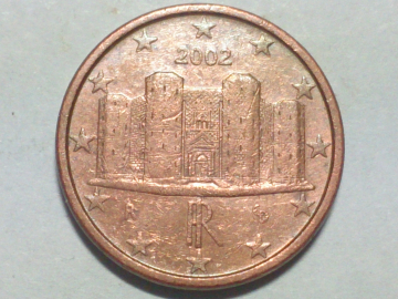 Италия, 1 Евро цент, евроцент, цент, (1 cent) 2002 года; _248_1