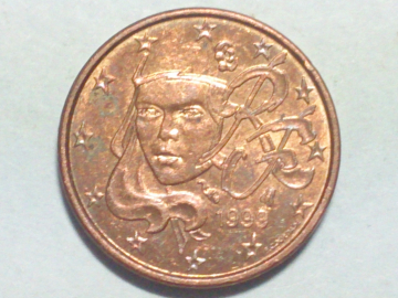 Франция, 1 Евро цент, евроцент, цент, (1 cent) 1999 года; _248_1