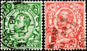 Великобритания 1912 год . Король Георг V , полная серия . Каталог 7,50 £. (1)