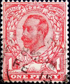 Великобритания 1911 год . Король Георг V . 1 p . Каталог 2,50 £. (13)