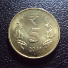 Индия 5 рупий 2011 год.