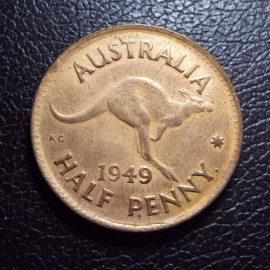 Австралия 1/2 пенни 1949 год точка.