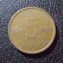 Финляндия 5 пенни 1966 год.