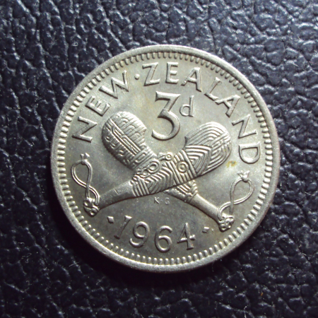 Новая Зеландия 3 пенса 1964 год.