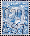  Великобритания 1924 год . Король Георг V . 2,5 p . Каталог 3,0 £ . (3)