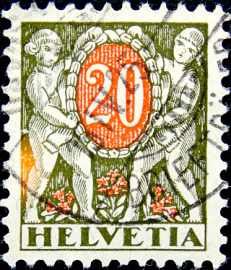 Швейцария 1924 год . Доплатная марка . Каталог 2,0 £. 
