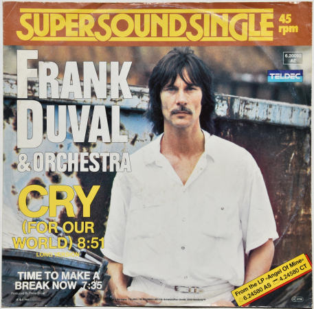 Frank Duval "Cry (For Our World)" 1981 Maxi Single  