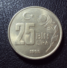 Турция 25000 лир 1998 год.