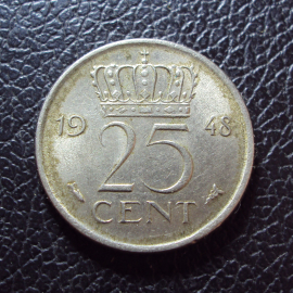 Нидерланды 25 центов 1948 год.