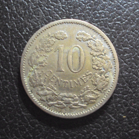 Люксембург 10 сантимов 1901 год.