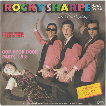Rocky Sharpe And The Replays "Never" 1979 Single  