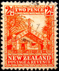 Новая Зеландия 1935 год . Резной Дом Маори . Каталог 3,50 £ . (1)