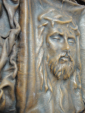 винтажное иконоподобное изображение на коже Спас Спаситель Иисус Христос Господь кожаная икона - вид 2