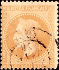 Франция 1867 год . Наполеон III . 10c . Каталог 12 € (2)