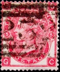 Великобритания 1868 год . Королева Виктория 3 p , пл. 5 . Каталог 70,0 £ 