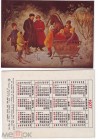 Календарик 1977 Федоскино, русские народные промыслы, ленин и крупская
