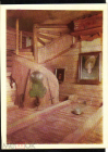Открытка СССР 1966 г. Дом-музей В.М. Васнецова. Винтовая лестница. фото О. Неёлова чистая