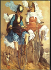 Открытка 1960-е Франция. Рекламная открытка. Велосипед, девушки, ню, ретро чистая редкая
