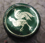 Пробка кронен от пива Петух зеленая Rooster green Норд-Вест