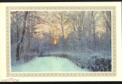 Открытка СССР 1970 г. С Новым Годом! Лес, природа, зима, деревья. фото Раскина двойная чистая