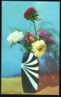 Открытка СССР 1973 г. Астры, цветы, флора. фото В. Кадышева подписана