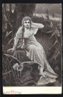 Открытка Грузия 1941 г. Девушка у дерева, птица, орел. Музей Грузии. Каучхишвили чистая