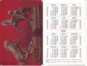 Календарик 1992 Клодт, Укротители коней, статуэтка, Калужский худ. музей (КХМ) изд. Коммунар