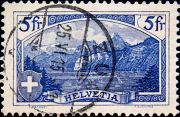 Швейцария 1914 год .Пейзажи (1914-18) . Рютли . Каталог 3,75 £.