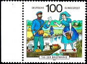 Германия 1991 год . Почтовая доставка в регионе Шпреевальд . Каталог 2,60 £.