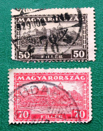 Венгрия 1926-27 Будапешт Дворец Sc#420, 421 Used