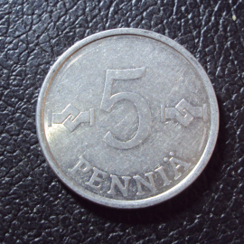 Финляндия 5 пенни 1988 год.