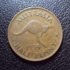 Австралия 1/2 пенни 1954 год точка.