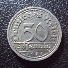 Германия 50 пфеннигов 1921 f год.