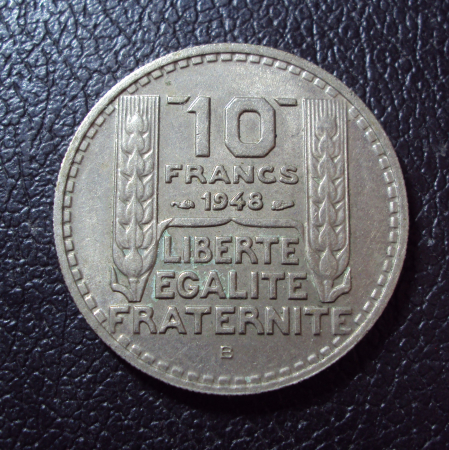Франция 10 франков 1948 b год.