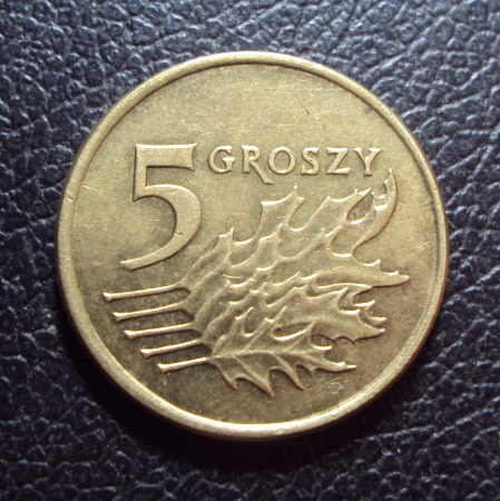 Польша 5 грош 1991 год.