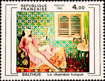 Франция 1982 год . Картина Бальтюса "The Turkish Room" . Каталог 2,75 £ . (3) 