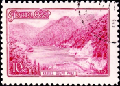 СССР 1959 год . Пейзажи СССР , озеро Рица 