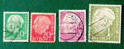 ФРГ 1954-55 Теодор Хойс Sc# 708, 710, 713, 719 Used