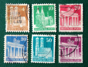 Германия 1948 Достопримечательности Архитектура Sc# 635, 641,646а, 649, 653, 655а Used