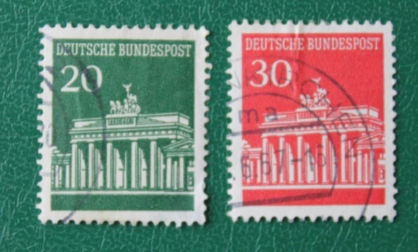 Германия 1966 Бранденбургские ворота Sc# 953, 954 Used