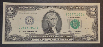2$ доллара 2009 г. UNC Номер - Год рождения 1953г.