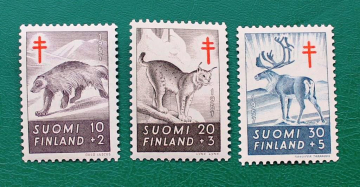 Финляндия 1957 Sc# В142 Красный крест против туберкулеза 1961 Sc# В161, В162 МNН