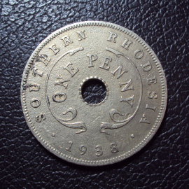 Южная Родезия 1 пенни 1938 год.
