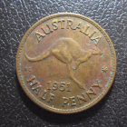 Австралия 1/2 пенни 1951 pl год.