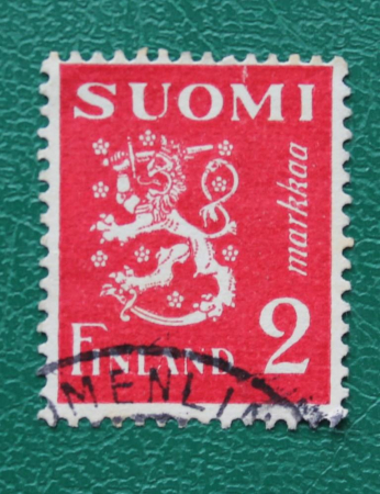 Финляндия 1936 герб лев Sc#173 Used