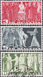 Швейцария 1954 год . Клятва Федеральной хартии , полная серия . Каталог 8,25 £. (1)