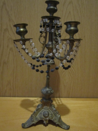 Подсвечник канделябр на четыре свечи бронза позолота до 1917 года. 